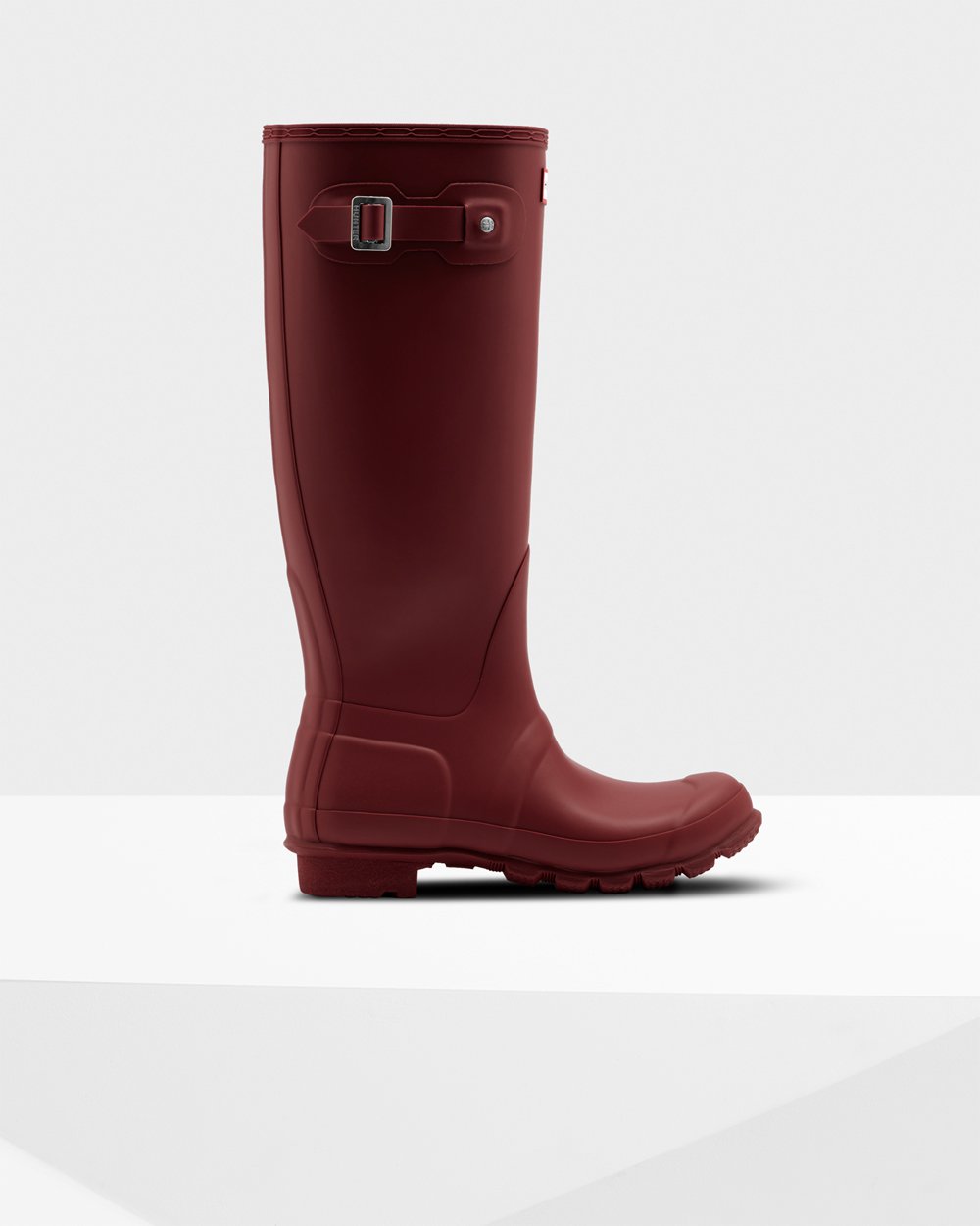 Hunter Mujer Original - Botas de Lluvia Gris Rojas - 942-EPCUHV